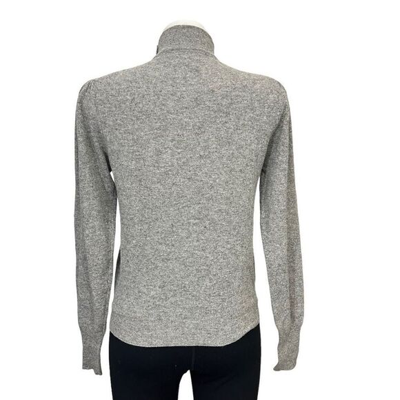 DANIEL CARON Vintage 100% Cashmere Knit Puff Sleeve Sweater sz M gray - Picture 5 of 7